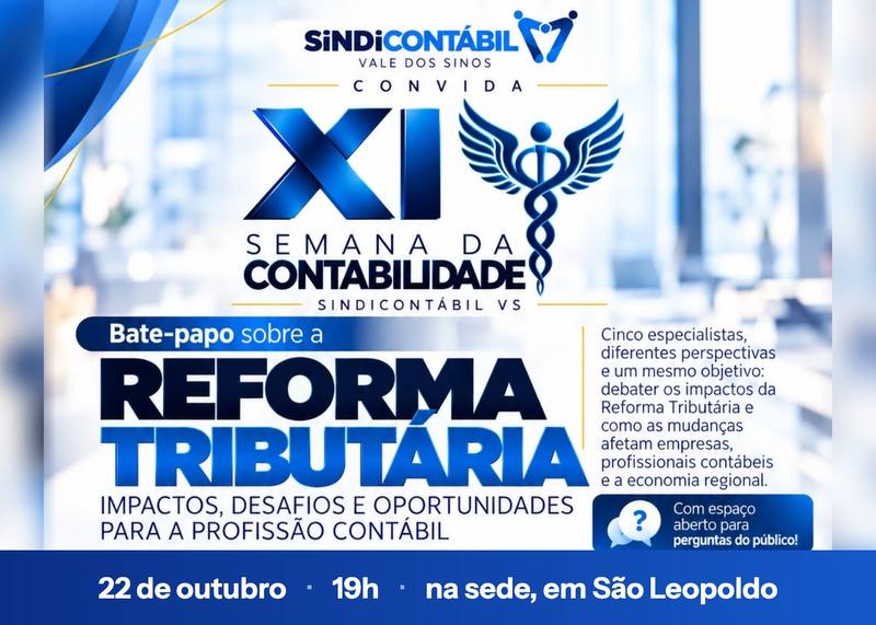 Cartaz da XI Semana da Contabilidade, 22 de outubro de 2026