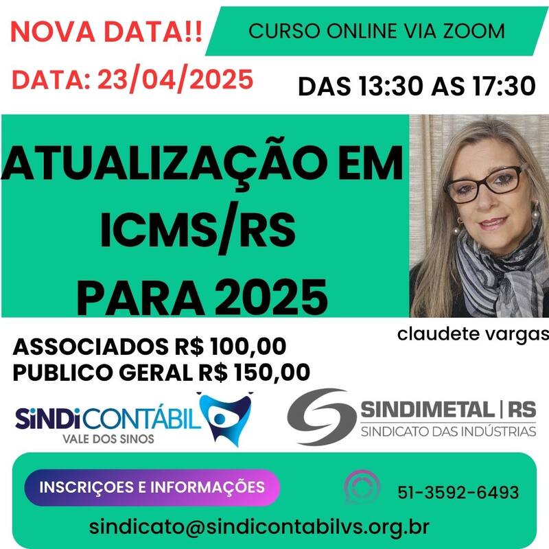 Peça de divulgação com a nova data do curso