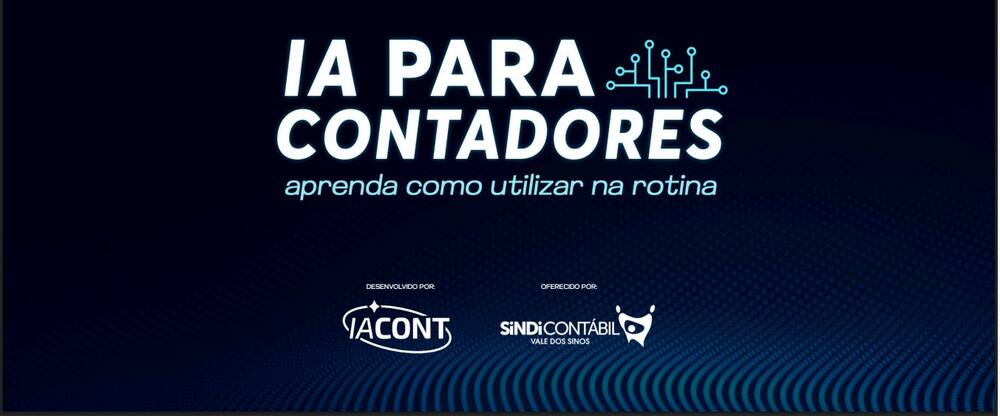 Peça de divulgação do curso IA para Contadores