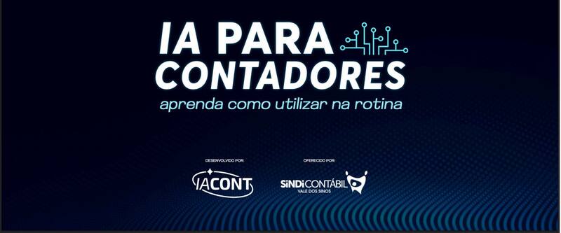 Peça de divulgação do curso IA para Contadores