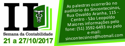 Peça de divulgação da II Semana da Contabilidade, 2017