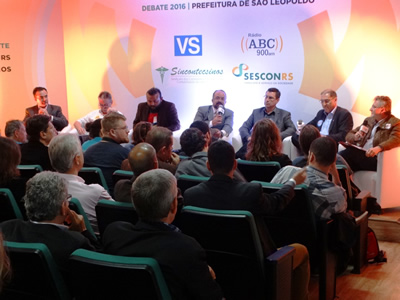Debate entre os candidatos à Prefeitura de São Leopoldo no auditório da sede, 29/08/2016
