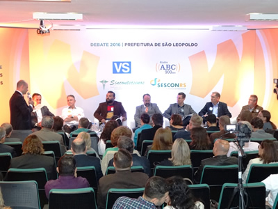 Debate entre os candidatos à Prefeitura de São Leopoldo no auditório da sede, 29/08/2016