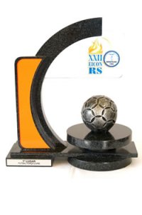 Troféu da sala de troféus da sede