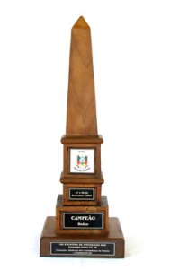 Troféu da sala de troféus da sede